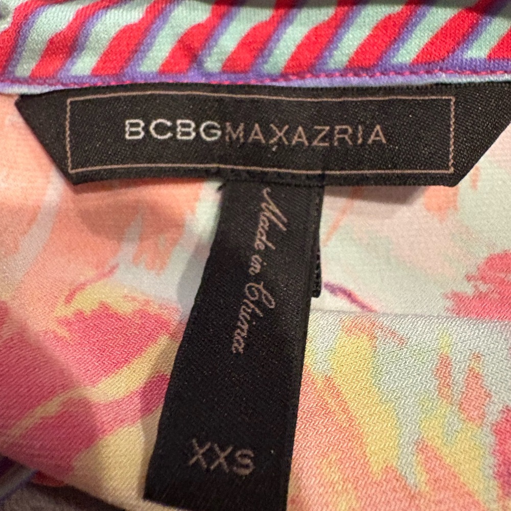BCBGMAXAZRIA Colorful Wrap Dress SIZE XXS - Picture 8 of 9
